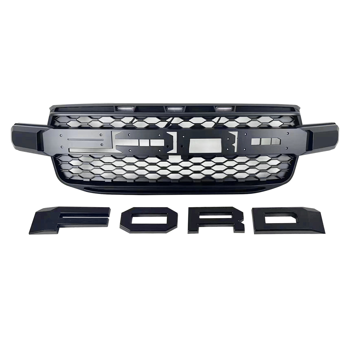 Raptor look radiator grille for Ford Ranger T9 2023–2024 — matte black — Van Parts Supply