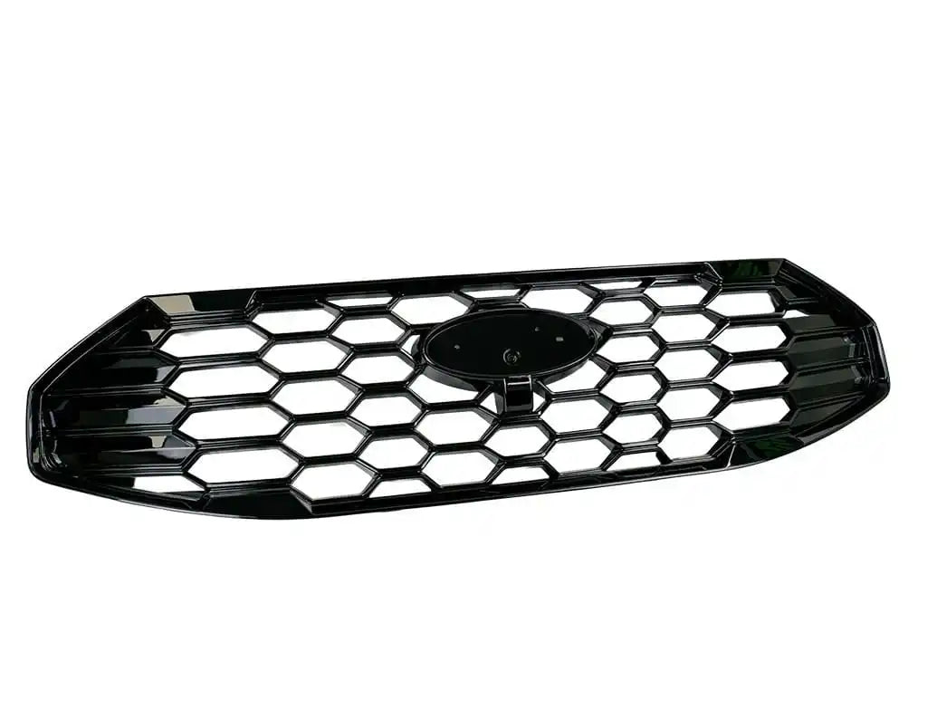 OEM Sport honeycomb front grille for Ford Transit Custom 2024+ in gloss black — view 2