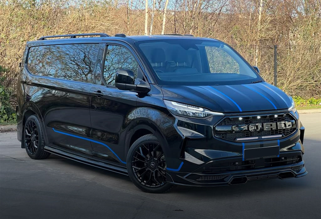 Ford Transit Custom 2024 Raptor Style Grille Gloss Black