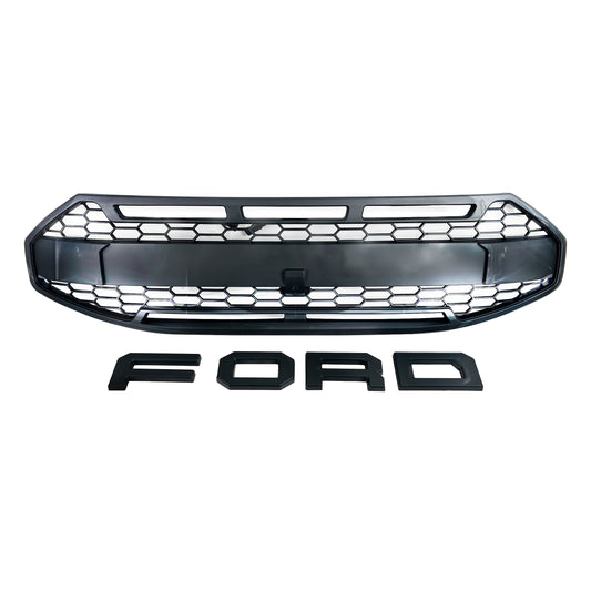 For Ford Transit Custom 2024+ Grill Raptor Style Upgrade Mesh Black