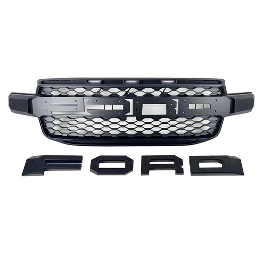 Raptor look radiator grille for Ford Ranger T9 2023–2024 — matte black — Van Parts Supply