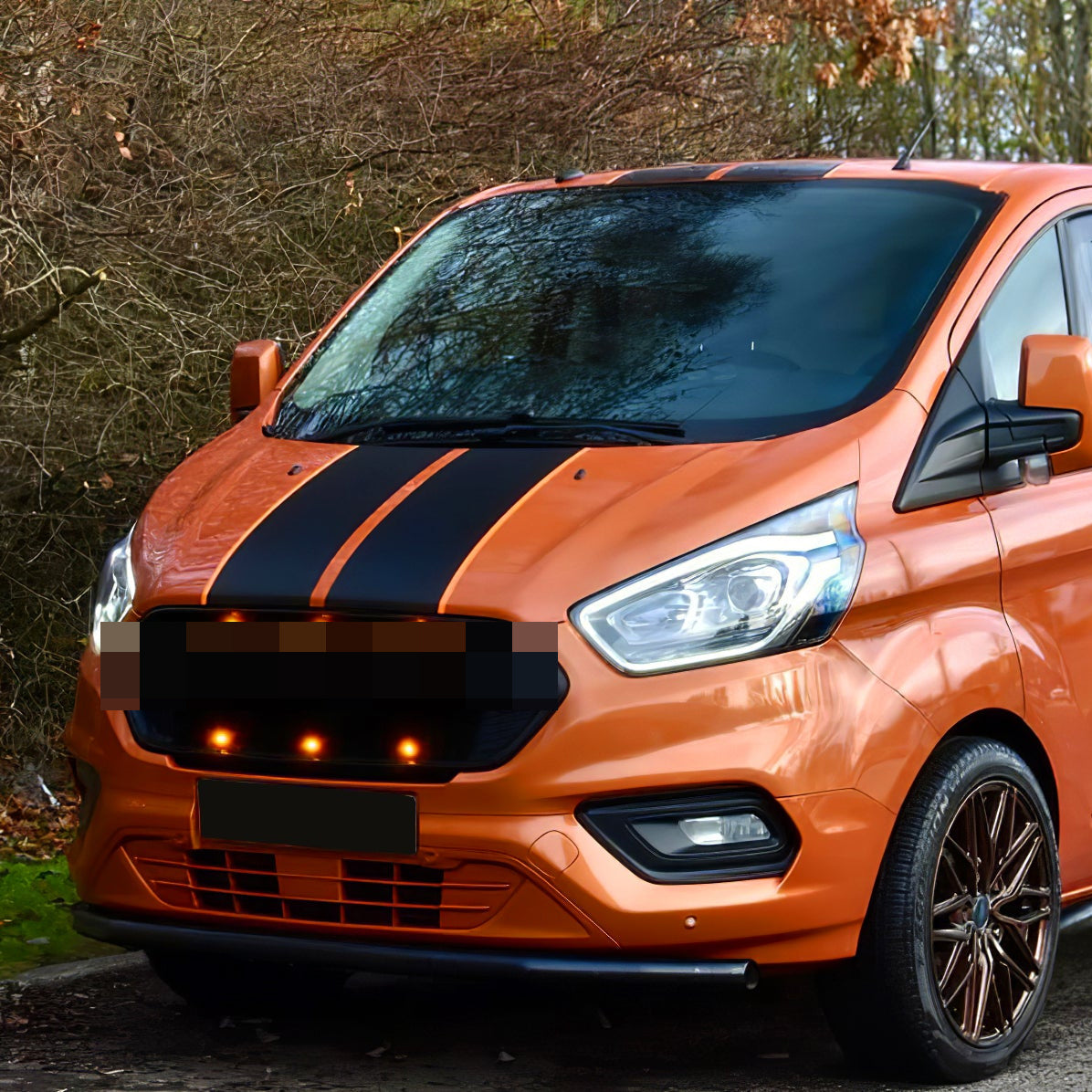 Für 2018-2023 Ford Transit Custom Grill Raptor Stil Upgrade Mesh Schwarz