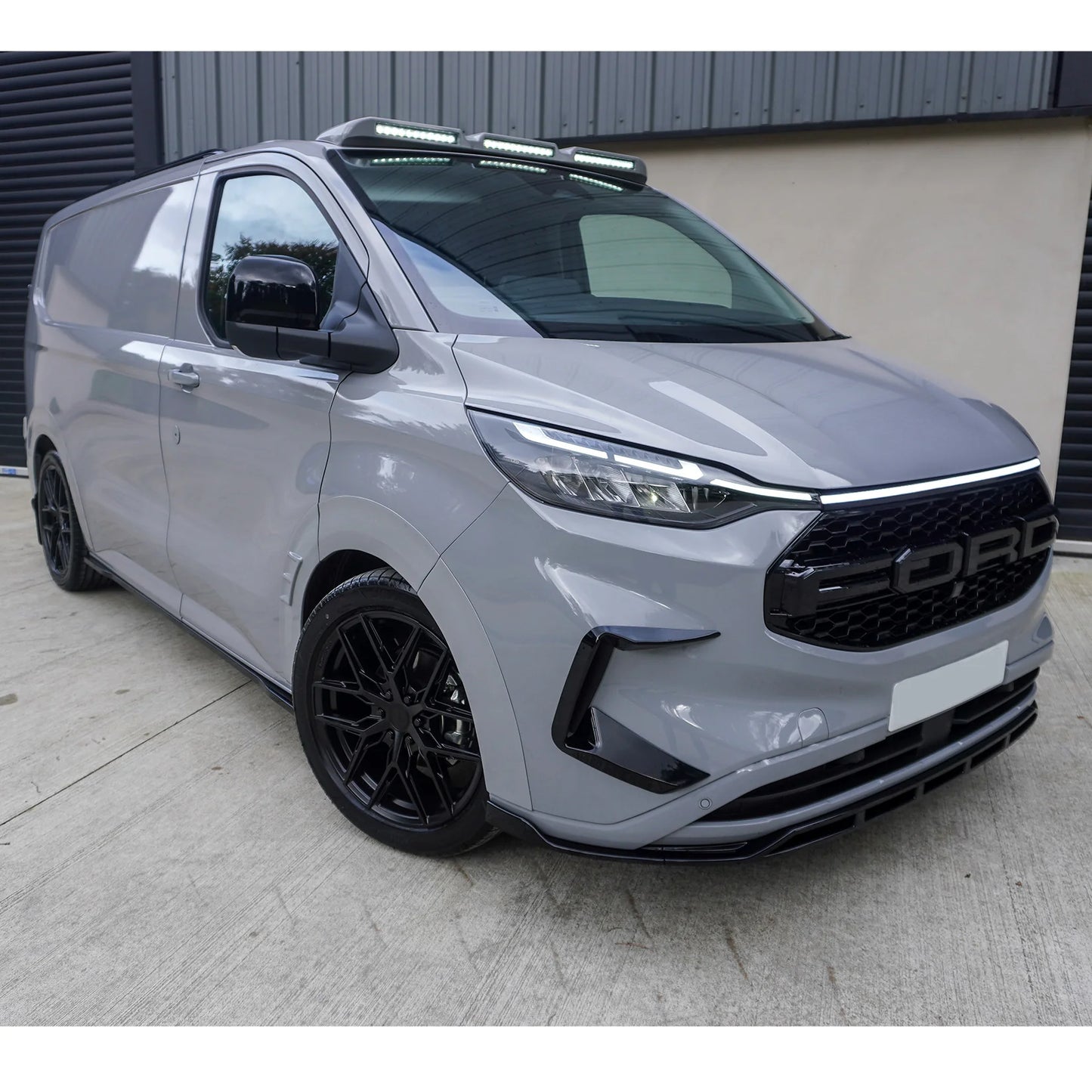 Ford Transit Custom MK2 2024 on Front Aero Canard Loops In Gloss Black