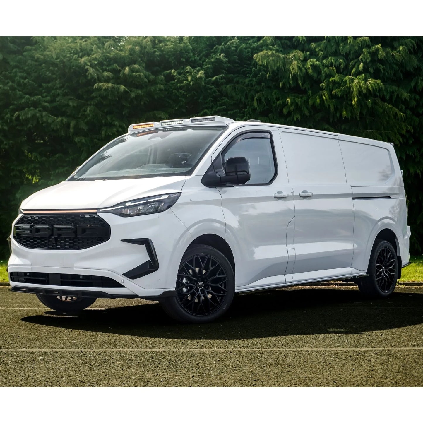 Ford Transit Custom MK2 2024 on Front Aero Canard Loops In Gloss Black