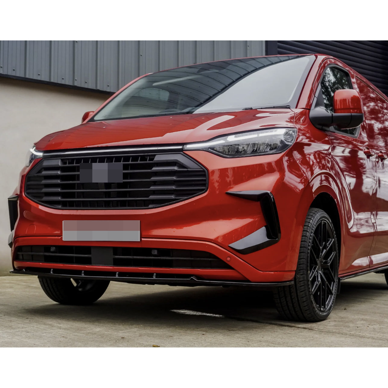 Ford Transit Custom MK2 2024 on Front Aero Canard Loops In Gloss Black