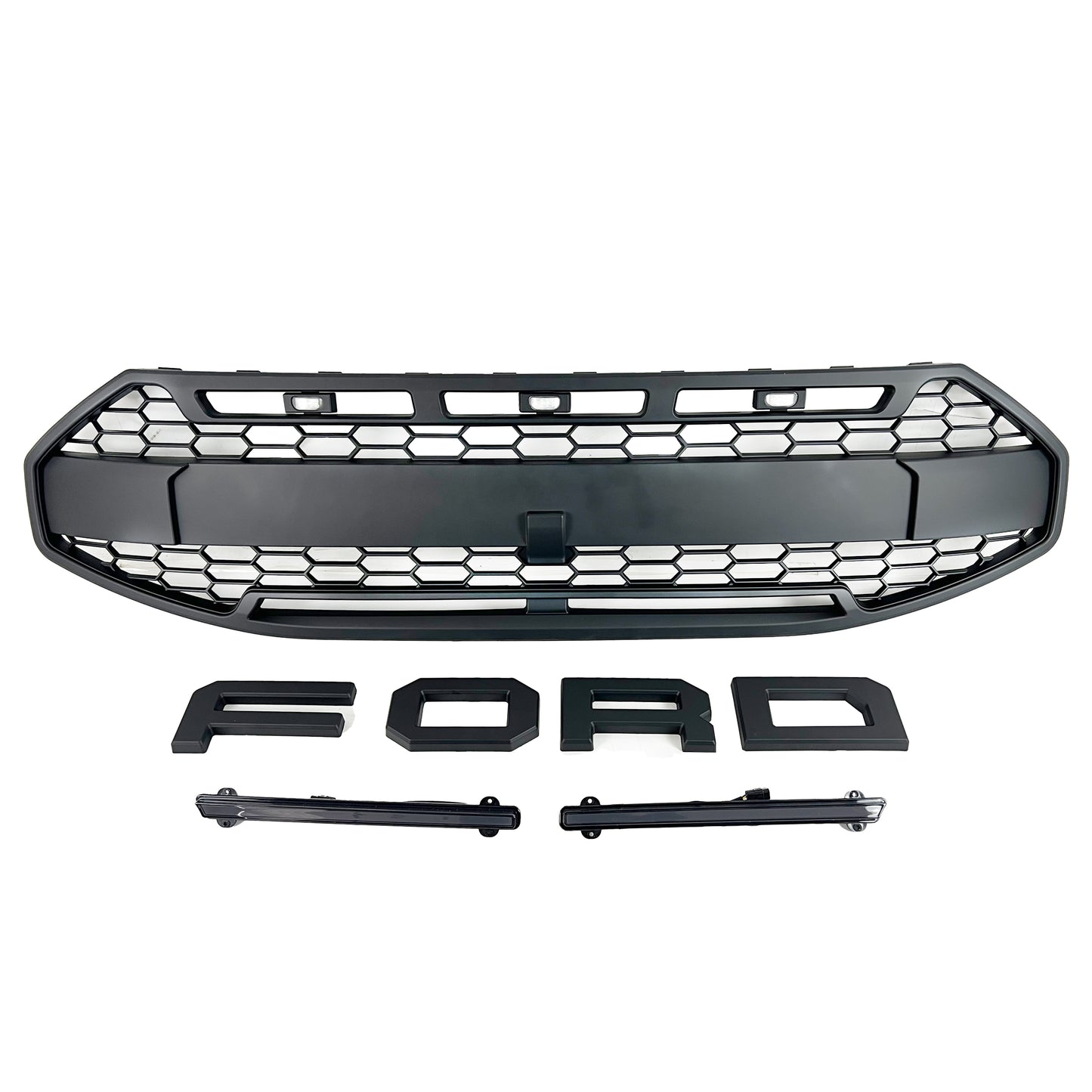 For Ford Transit Custom 2024+ Grill Raptor Style Upgrade Mesh Black