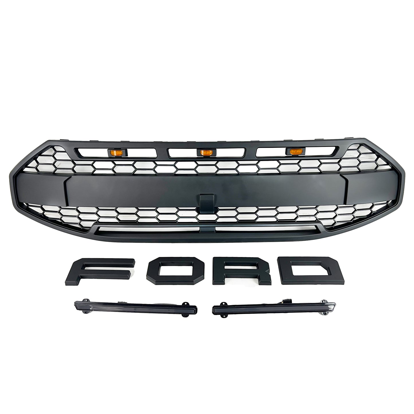 For Ford Transit Custom 2024+ Grill Raptor Style Upgrade Mesh Black