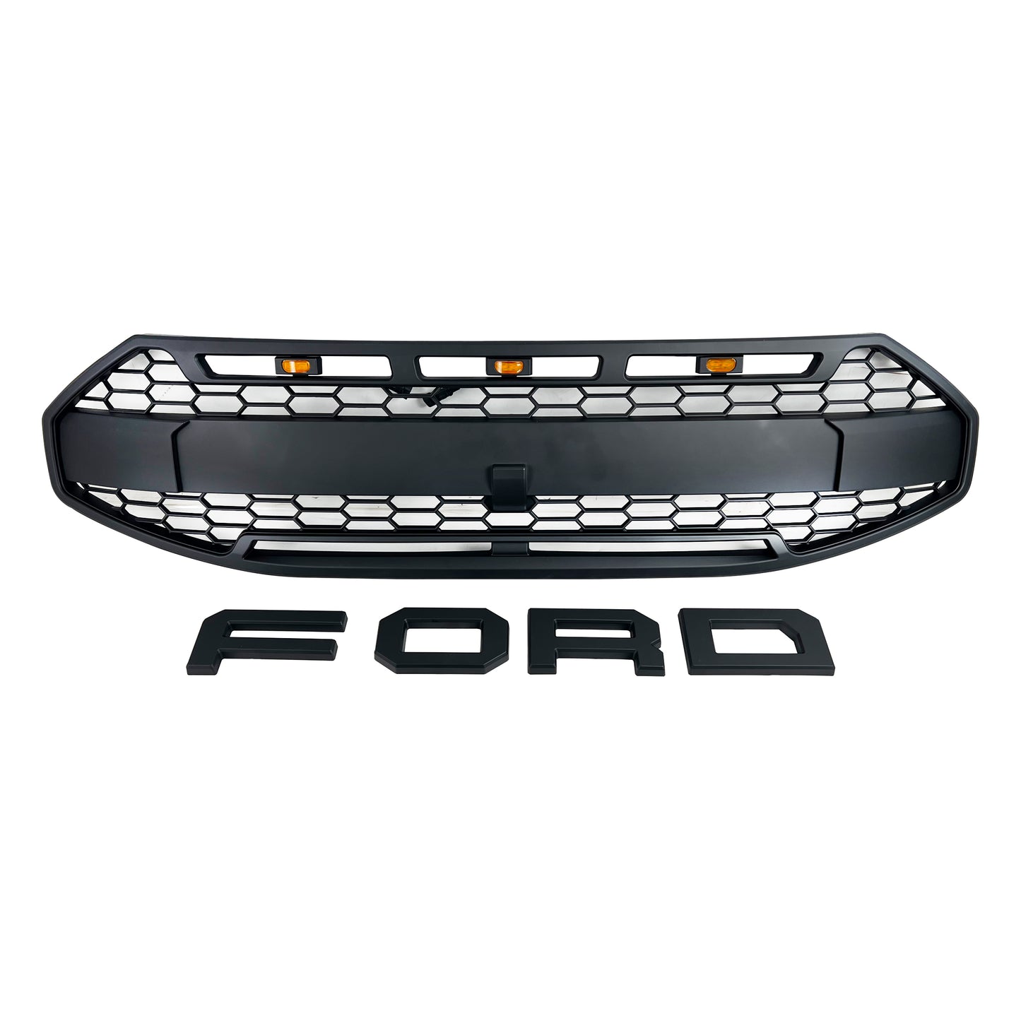 Transit Custom 2024 Raptor Style Grille Yellow LEDs
