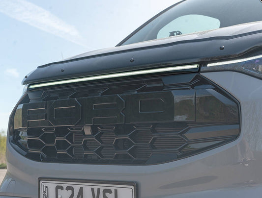 Ford Transit Custom 2024+ Sport Raptor Style Front Grille with FORD Letters — Gloss Black - view 1